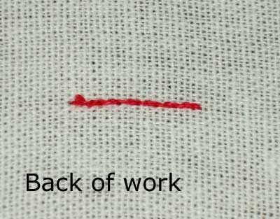 Beginning your embroidery without a knot - using a waste knot