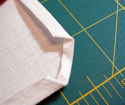 How to Mitre Corners on a Piece of Linen