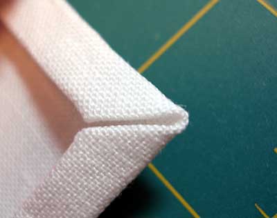 How to Mitre Corners on a Piece of Linen