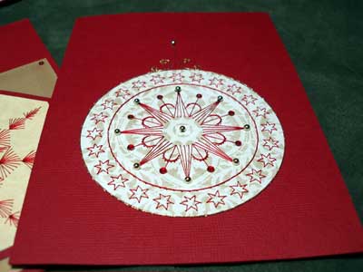 Hand Embroidery on Paper: Christmas Card