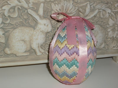 Hand Embroidered Easter Egg