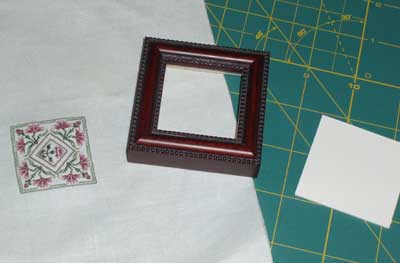 Framing a Miniature Embroidery Project