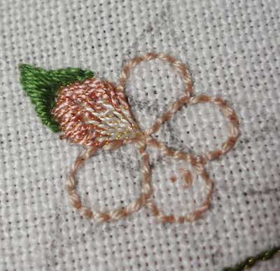 Embroidered Strawberry with Gilt Sylke Twist