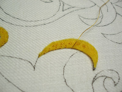 Setting up a Goldwork Embroidery Project