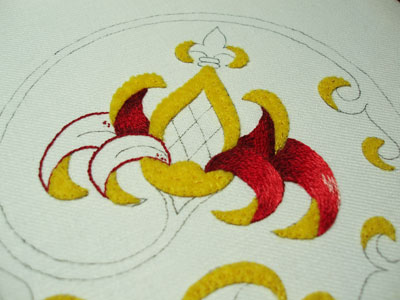 Goldwork Embroidery Project: Silk Shading