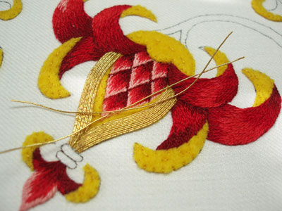 Goldwork Embroidery Project: Smooth Passing Thread
