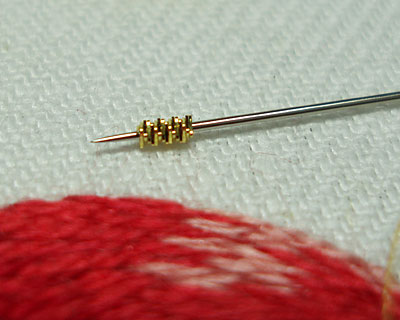 Goldwork Embroidery Project: Chip work with Bright Check Purl