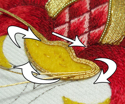 Goldwork Embroidery Project: Filling with Smooth Passing Thread