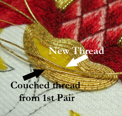 Goldwork Embroidery Project: Filling with Smooth Passing Thread