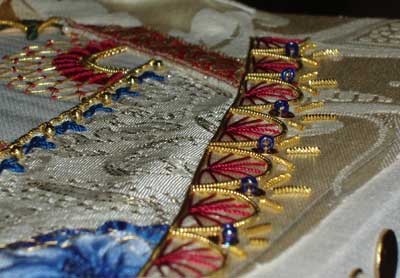 Goldwork on a Crazy Quilt Square