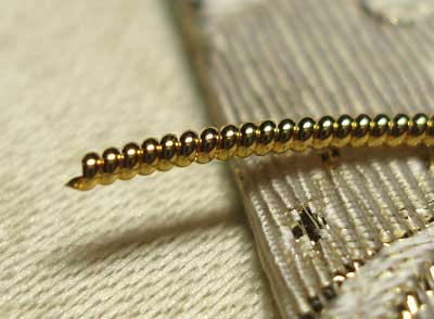 Goldwork Embroidery: Pearl Purl