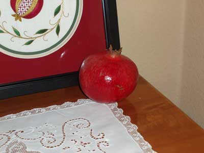 Goldwork and Silk Pomegranate Wedding Gift
