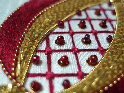 Golden Pomegranate Embroidery Project