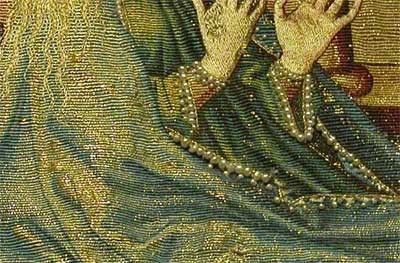 Mantle of the Virgin - Or Nué goldwork embroidery