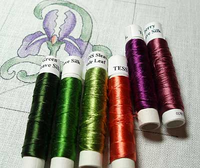 Goldwork Iris Project - thread selection