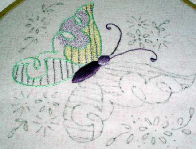 embroidered butterfly