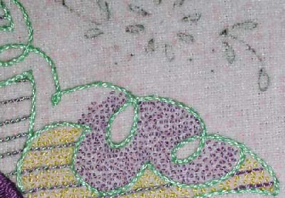 embroidered butterfly wing