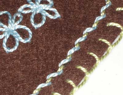 Blanket stitch edging