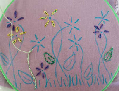 Kids Embroidery Project - Drawstring Bag