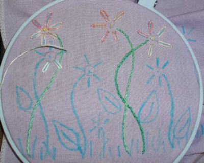 Kids Embroidery Project - Drawstring Bag