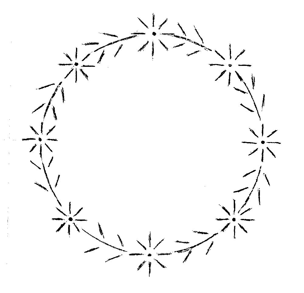Simple Daisy Wreath Pattern