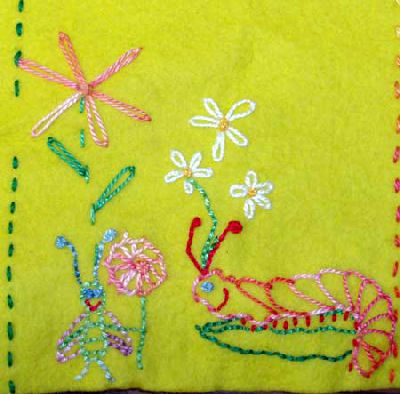 Children's Embroidery Projects: Notebook Cover