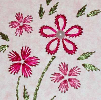 Hand Embroidered Greeting Cards from Kids Embroidery Classes