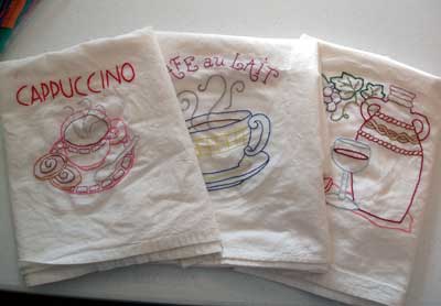 Kitchen Towels - Machine Embroidery Blanks including Handkerchiefs