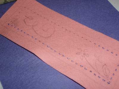 Hand embroidered wool felt bookmark for kids' embroidery project