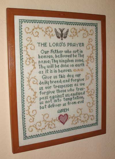 The Lord's Prayer Stamped Cross Stitch, 1959