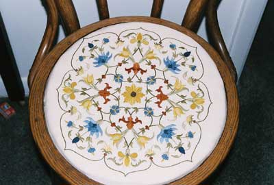 Hand Embroidery on Antique Chair