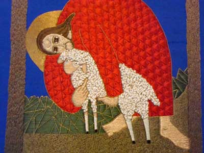 Embroidered Icon: Good Shepherd