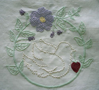 Reader's Embroidery Work: An Embroidered Quilt