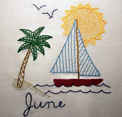 Reader's Embroidery: Hand Embroidered Quilt Block of the Month