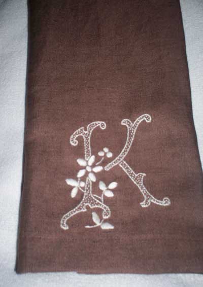 Reader's Embroidery: Monogrammed Guest Towel