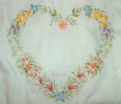 Reader's Embroidery: Hand Embroidered Quilt Hearts