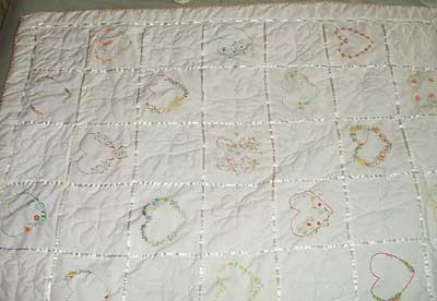 Reader's Embroidery: Hand Embroidered Quilt Hearts