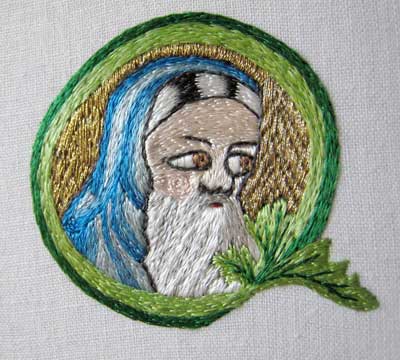 Opus Anglicanum split stitch