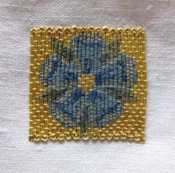 Or Nue Goldwork Piece stitched by Margaret Cobleigh
