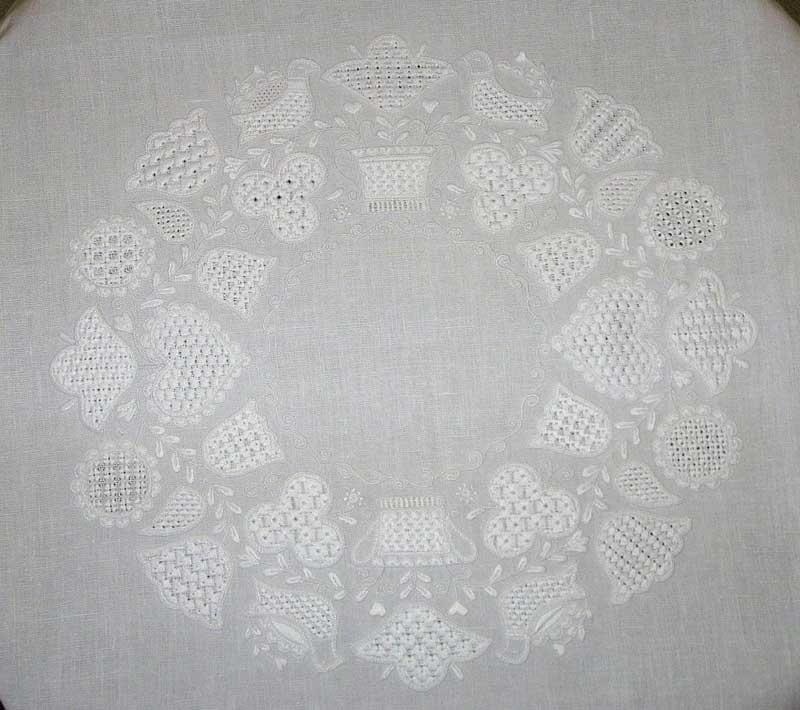 Schwalm Whitework Embroidery Tea Cloth