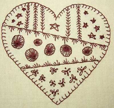 Reader's Embroidery: Jeannine's sampler hearts