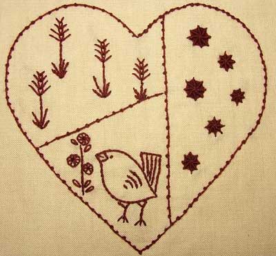 Reader's Embroidery: Jeannine's sampler hearts