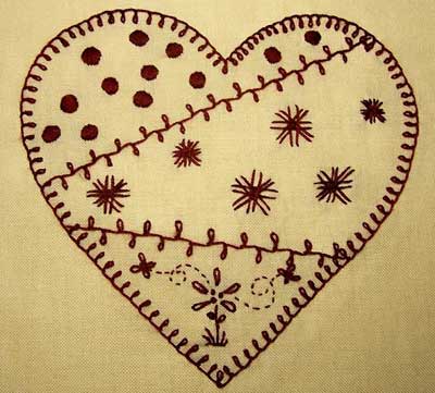 Reader's Embroidery: Jeannine's sampler hearts