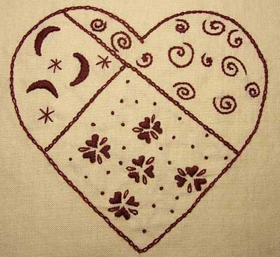Reader's Embroidery: Jeannine's sampler hearts