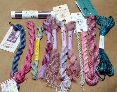 February Embroidery Stash Give-away: a dozen different embroidery threads