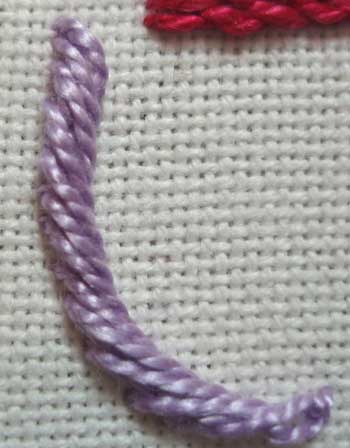 The Rope Stitch used in Hand Embroidery