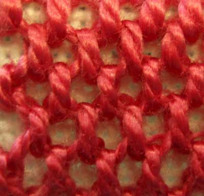 Trellis Stitch used in Hand Embroidery