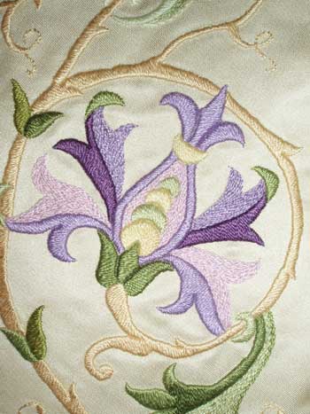 Satin Stitch in Silk Threads