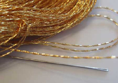 Goldwork: Metal Threads Up Close – Gold Passing –