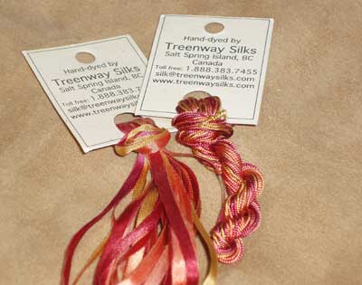 Treenway Silks for Hand Embroidery - Hand Dyed Silk Ribbon and Embroidery thread